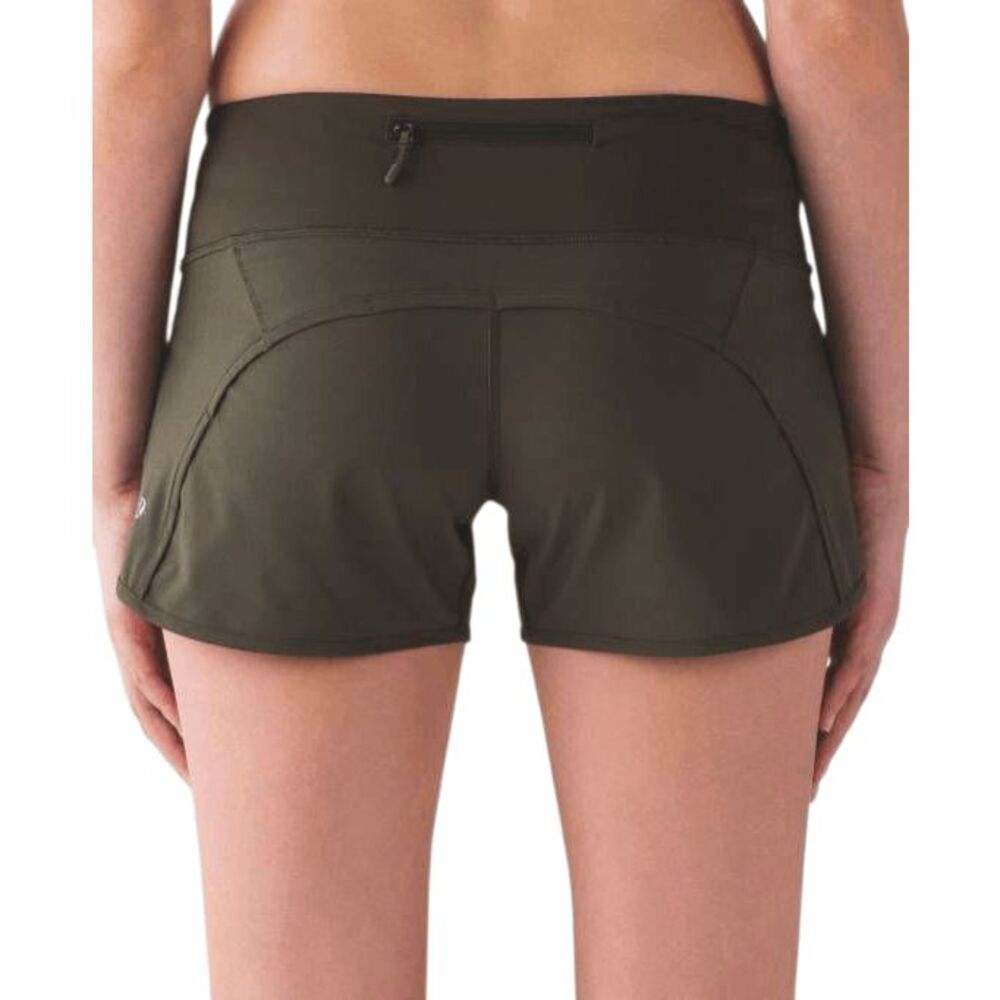 LULULEMON ATHLETICA Run Times Short (4') In Dark Olive Size 4
